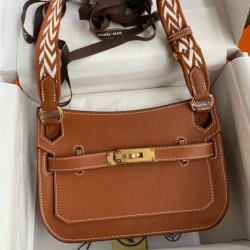 Top Replica Hermes Jypsiere Mini Brown Calfskin Bag
