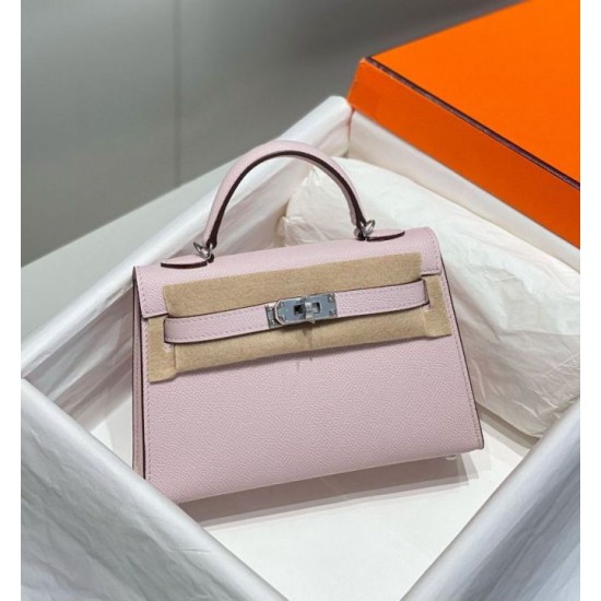 Super Clone Replica Hermes Kelly Mini II Bag Pale Mauve Epsom with Gold Hardware Top Replica Hermes Kelly Mini II Bag Pale Mauve Epsom with Gold Hardware