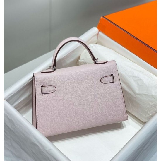 Super Clone Replica Hermes Kelly Mini II Bag Pale Mauve Epsom with Gold Hardware Top Replica Hermes Kelly Mini II Bag Pale Mauve Epsom with Gold Hardware