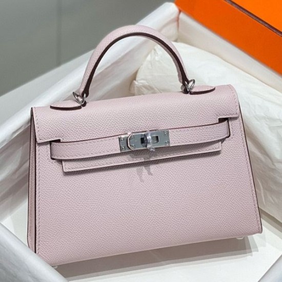 Super Clone Replica Hermes Kelly Mini II Bag Pale Mauve Epsom with Gold Hardware Top Replica Hermes Kelly Mini II Bag Pale Mauve Epsom with Gold Hardware