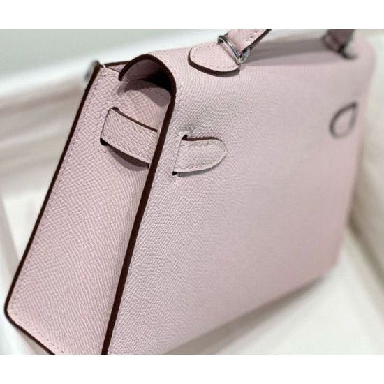 Super Clone Replica Hermes Kelly Mini II Bag Pale Mauve Epsom with Gold Hardware Top Replica Hermes Kelly Mini II Bag Pale Mauve Epsom with Gold Hardware