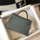 Super Clone Replica Hermes Kelly Mini II Bag Green Amande Epsom with Gold Hardware Top Replica Hermes Kelly Mini II Bag Green Amande Epsom with Gold Hardware