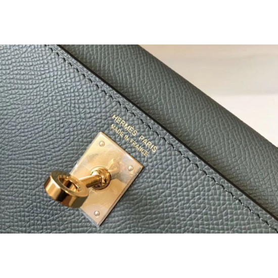 Super Clone Replica Hermes Kelly Mini II Bag Green Amande Epsom with Gold Hardware Top Replica Hermes Kelly Mini II Bag Green Amande Epsom with Gold Hardware