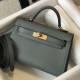 Super Clone Replica Hermes Kelly Mini II Bag Green Amande Epsom with Gold Hardware Top Replica Hermes Kelly Mini II Bag Green Amande Epsom with Gold Hardware