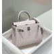 Super Clone Replica Hermes Kelly 20cm/25cm Bag in Pale Mauve with Silver Hardware Top Replica Hermes Kelly 20cm/25cm Bag in Pale Mauve with Silver Hardware