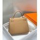 Super Clone Replica Hermes Kelly 20cm/25cm Bag in Brown Clemence Top Replica Hermes Kelly 20cm/25cm Bag in Brown Clemence