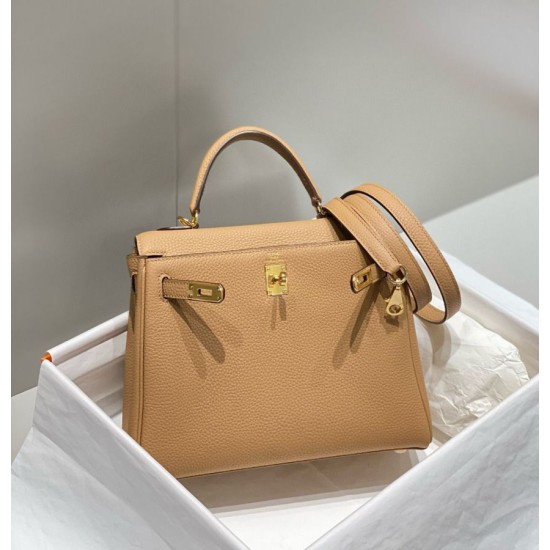 Super Clone Replica Hermes Kelly 20cm/25cm Bag in Brown Clemence Top Replica Hermes Kelly 20cm/25cm Bag in Brown Clemence