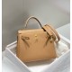 Super Clone Replica Hermes Kelly 20cm/25cm Bag in Brown Clemence Top Replica Hermes Kelly 20cm/25cm Bag in Brown Clemence