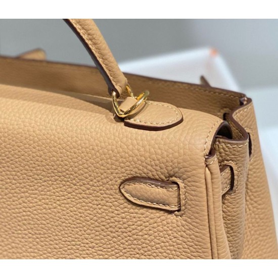 Super Clone Replica Hermes Kelly 20cm/25cm Bag in Brown Clemence Top Replica Hermes Kelly 20cm/25cm Bag in Brown Clemence