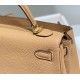 Super Clone Replica Hermes Kelly 20cm/25cm Bag in Brown Clemence Top Replica Hermes Kelly 20cm/25cm Bag in Brown Clemence