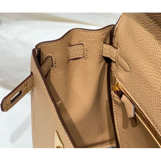 Super Clone Replica Hermes Kelly 20cm/25cm Bag in Brown Clemence Top Replica Hermes Kelly 20cm/25cm Bag in Brown Clemence