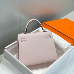 Top Replica Hermes Kelly 25cm Bag in Pink Epsom