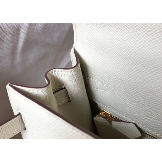 Super Clone Replica Hermes Kelly 25cm Bag in White Epsom Top Replica Hermes Kelly 25cm Bag in White Epsom
