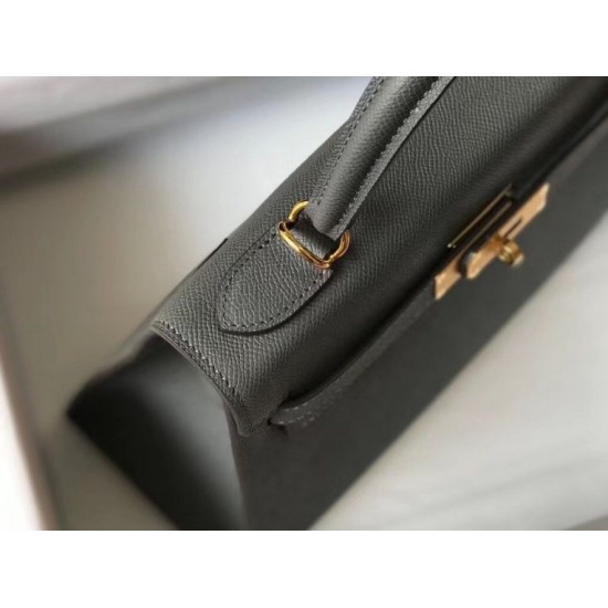Super Clone Replica Hermes Kelly 28cm/32cm Bag in Slate Epsom Gold hardware Top Replica Hermes Kelly 28cm/32cm Bag in Slate Epsom Gold hardware