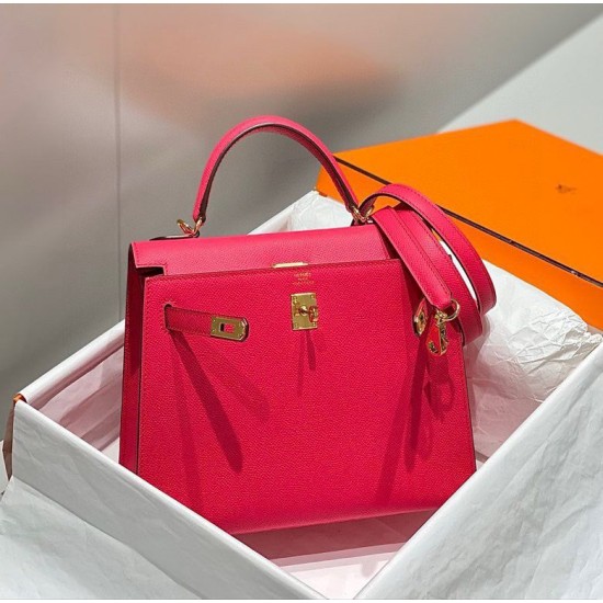 Super Clone Replica Hermes Kelly Bag 28cm/32cm Pink Epsom Gold Hardware Top Replica Hermes Kelly Bag 28cm/32cm Pink Epsom Gold Hardware