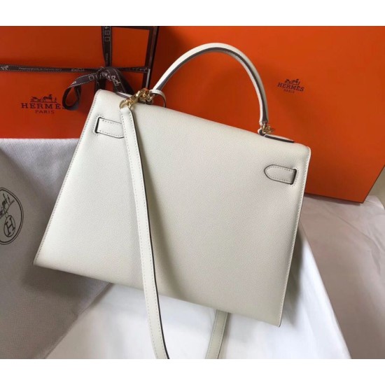 Super Clone Replica Hermes Kelly Bag 28cm/32cm White Epsom Gold Hardware Top Replica Hermes Kelly Bag 28cm/32cm White Epsom Gold Hardware