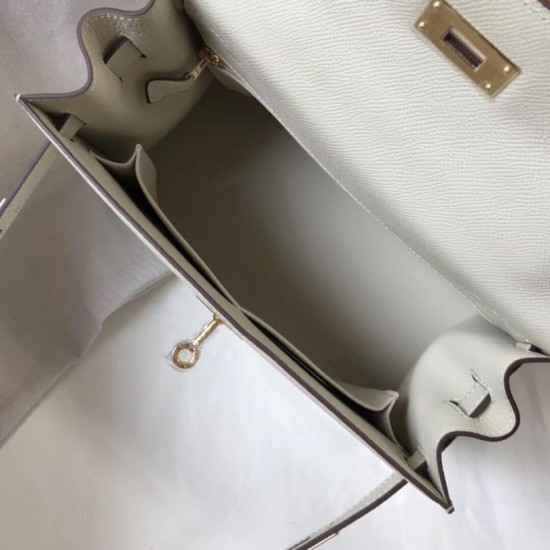 Super Clone Replica Hermes Kelly Bag 28cm/32cm White Epsom Gold Hardware Top Replica Hermes Kelly Bag 28cm/32cm White Epsom Gold Hardware