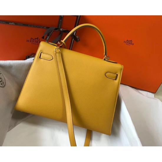 Super Clone Replica Hermes Kelly Bag 28cm/32cm Yellow Epsom Gold Hardware Top Replica Hermes Kelly Bag 28cm/32cm Yellow Epsom Gold Hardware