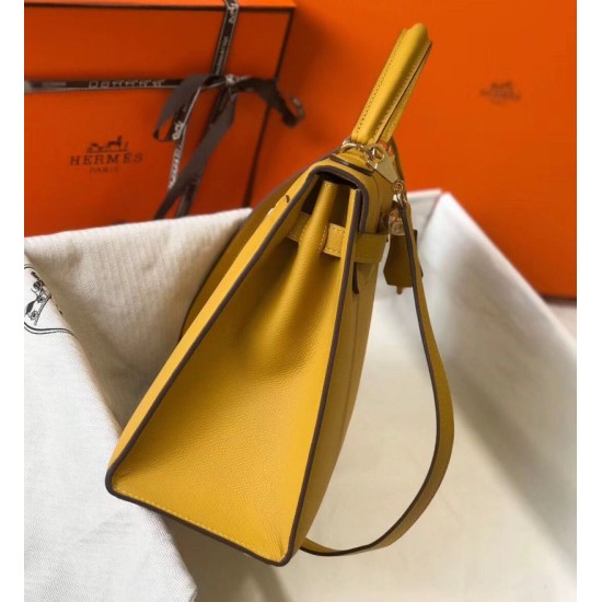 Super Clone Replica Hermes Kelly Bag 28cm/32cm Yellow Epsom Gold Hardware Top Replica Hermes Kelly Bag 28cm/32cm Yellow Epsom Gold Hardware