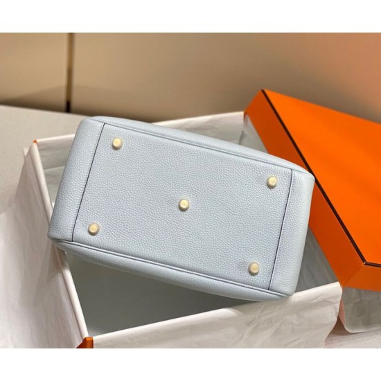Super Clone Replica Hermes Lindy 26 cm bag, Blue with gold-tone hardware Top Replica Hermes Lindy 26 cm bag, Blue with gold-tone hardware