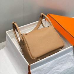 Top Replica Hermes Lindy 26 cm bag, Camel with gold-tone hardware