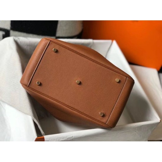 Super Clone Replica Hermes Lindy 26 cm bag, Brown with gold-tone hardware Top Replica Hermes Lindy 26 cm bag, Brown with gold-tone hardware