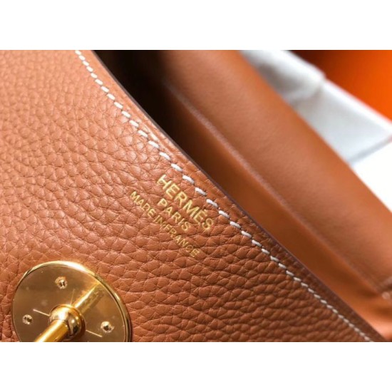 Super Clone Replica Hermes Lindy 26 cm bag, Brown with gold-tone hardware Top Replica Hermes Lindy 26 cm bag, Brown with gold-tone hardware