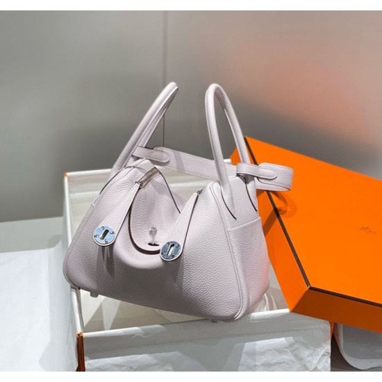Super Clone Replica Hermes Lindy 26 cm bag, Light purple with gold-tone hardware Top Replica Hermes Lindy 26 cm bag, Light purple with gold-tone hardware