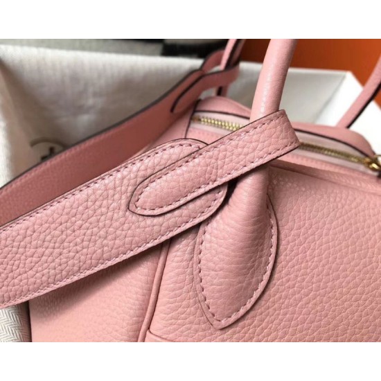 Super Clone Replica Hermes Lindy 26 cm bag, Pink with gold-tone hardware Top Replica Hermes Lindy 26 cm bag, Pink with gold-tone hardware