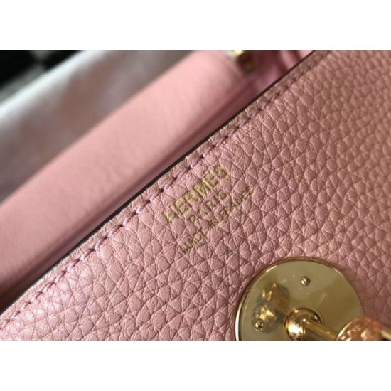 Super Clone Replica Hermes Lindy 26 cm bag, Pink with gold-tone hardware Top Replica Hermes Lindy 26 cm bag, Pink with gold-tone hardware