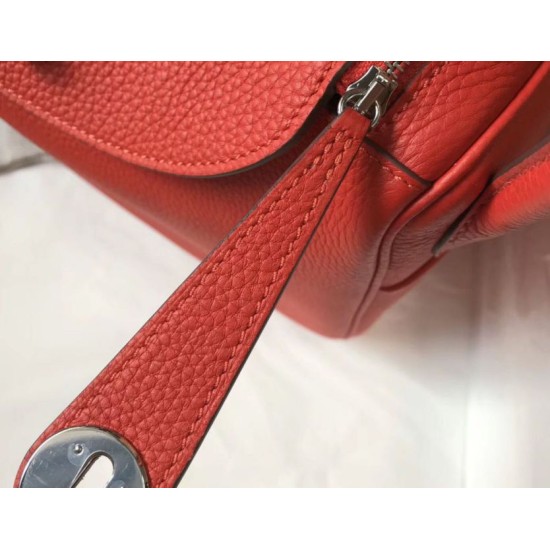 Super Clone Replica Hermes Lindy 26 cm bag, Red with gold-tone hardware Top Replica Hermes Lindy 26 cm bag, Red with gold-tone hardware