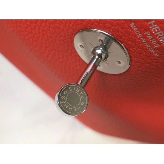 Super Clone Replica Hermes Lindy 26 cm bag, Red with gold-tone hardware Top Replica Hermes Lindy 26 cm bag, Red with gold-tone hardware
