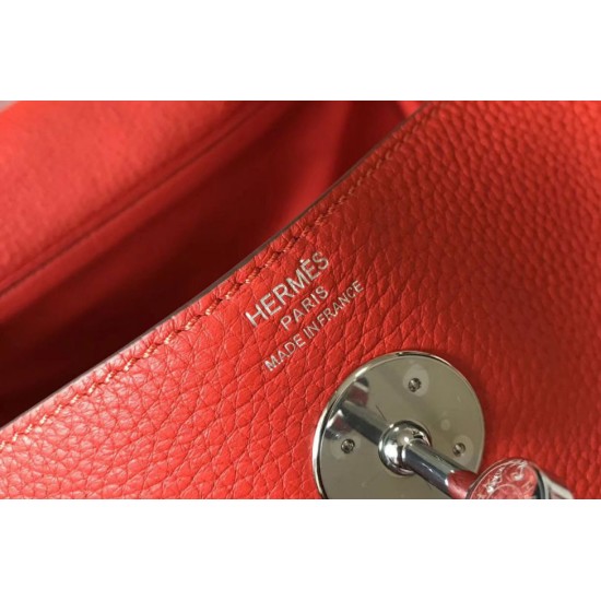 Super Clone Replica Hermes Lindy 26 cm bag, Red with gold-tone hardware Top Replica Hermes Lindy 26 cm bag, Red with gold-tone hardware