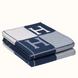 Top Replica Hermes Avalon III Blanket Blue