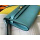 Top Replica Hermes Kelly Classique To Go Wallet Epsom Blue