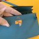 Top Replica Hermes Kelly Classique To Go Wallet Epsom Blue