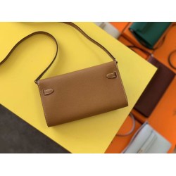 Top Replica Hermes Kelly Classique To Go Wallet Epsom Brown