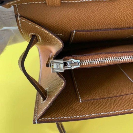 Top Replica Hermes Kelly Classique To Go Wallet Epsom Brown