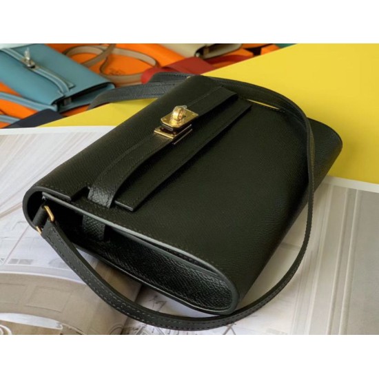 Top Replica Hermes Kelly Classique To Go Wallet Epsom Black