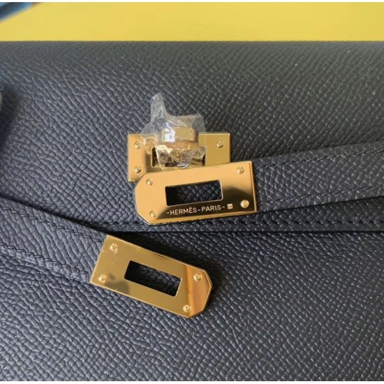 Top Replica Hermes Kelly Classique To Go Wallet Epsom Black