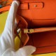 Top Replica Hermes Kelly Classique To Go Wallet Epsom Orange