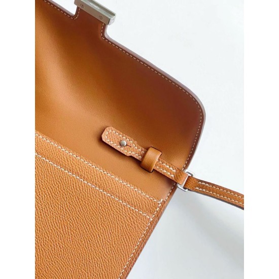 Top Replica Hermes Constance To Go Wallet Epsom Brown