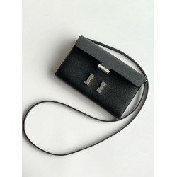Top Replica Hermes Constance To Go Wallet Epsom Black