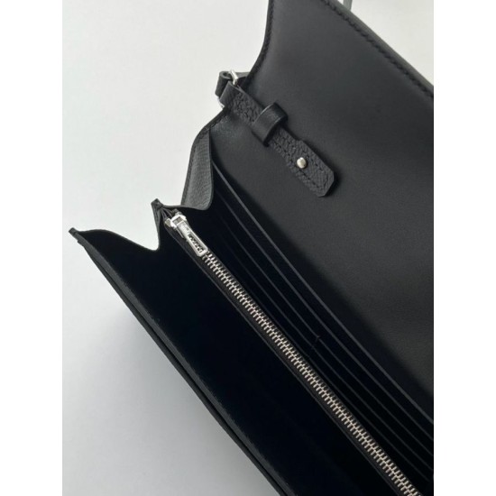 Top Replica Hermes Constance To Go Wallet Epsom Black