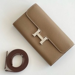 Top Replica Hermes Wallet Constance To Go Epsom Taupe