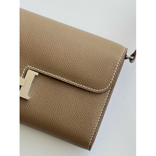 Top Replica Hermes Wallet Constance To Go Epsom Taupe