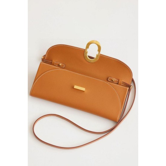 Top Replica Hermes Maillon To Go Epsom Wallet Brown