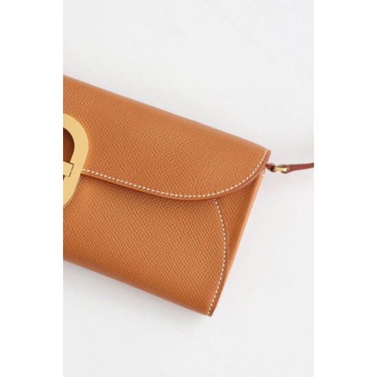 Top Replica Hermes Maillon To Go Epsom Wallet Brown