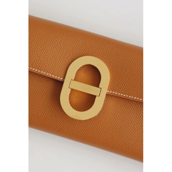 Top Replica Hermes Maillon To Go Epsom Wallet Brown