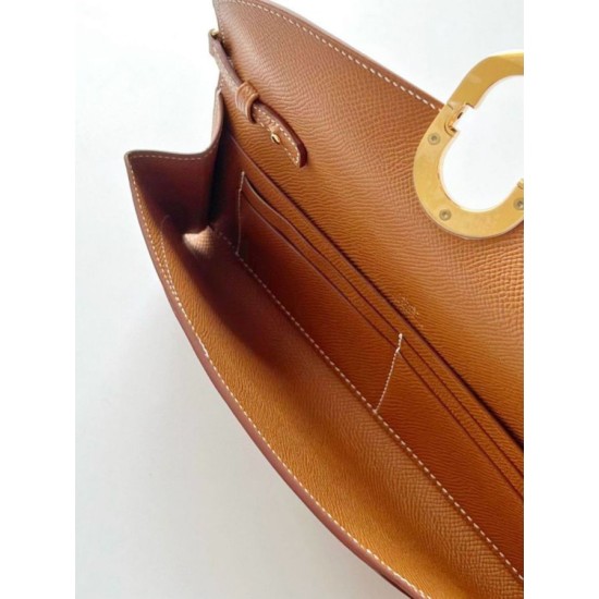 Top Replica Hermes Maillon To Go Epsom Wallet Brown